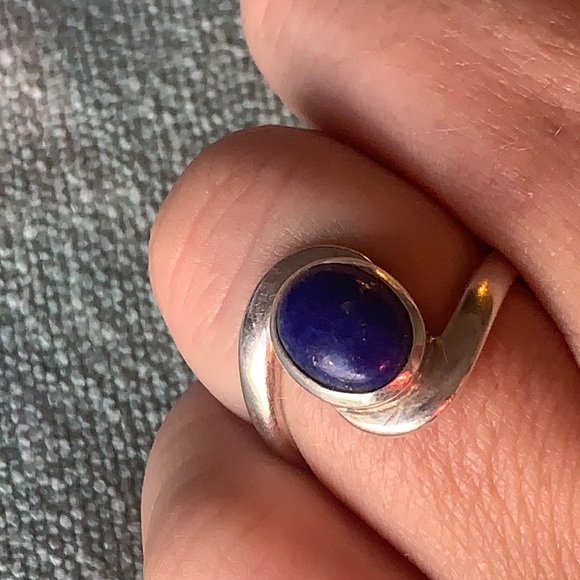 Lapis lazuli Silver Ring - Picture 1 of 7